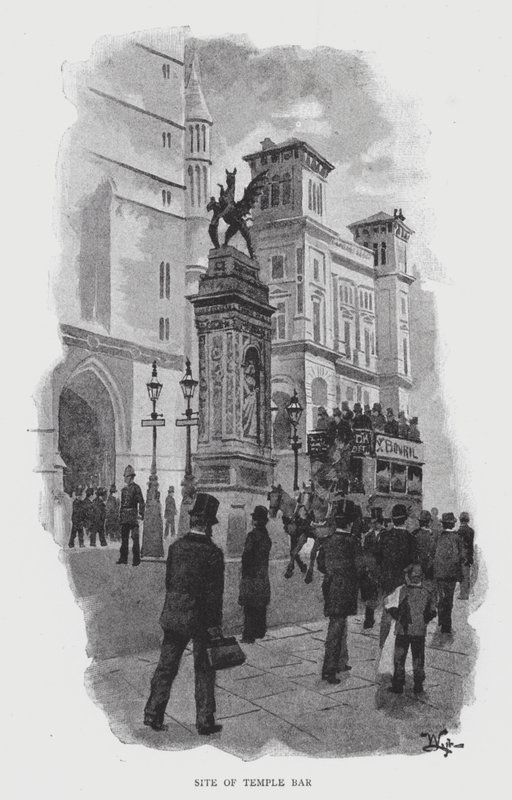Stedet for Temple Bar (litho) af William Luker