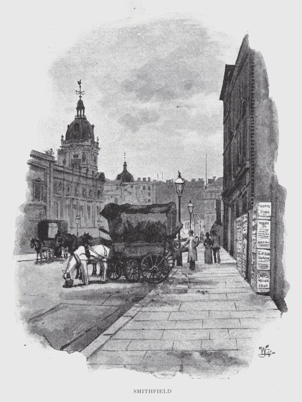 Smithfield (litho) af William Luker