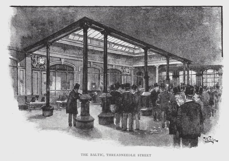 The Baltic, Threadneedle Street (litho) af William Luker