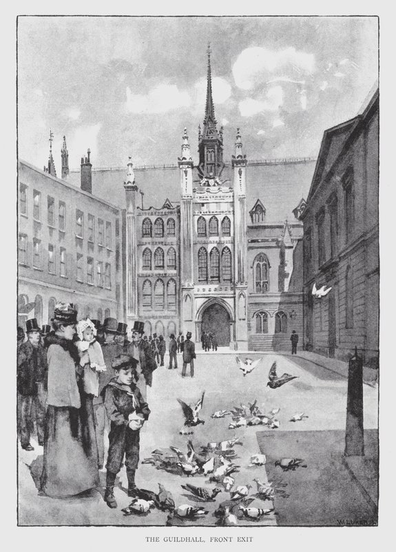 The Guildhall, Front Exit (litho) af William Luker