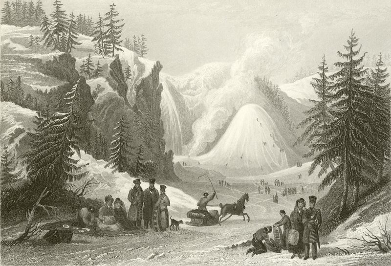Montmorency Waterfall and Cone, nær Quebec af William Purser