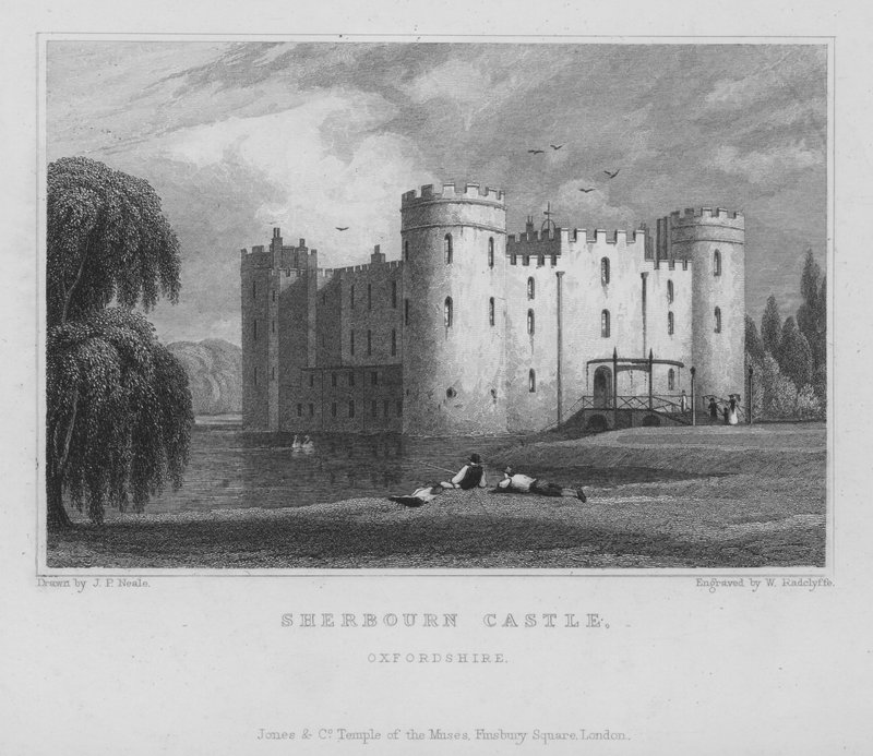 Sherborne Castle, Oxfordshire (gravering) af William Radclyffe