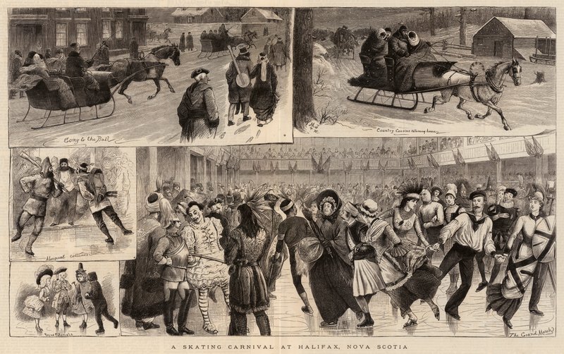 Et skøjtekarneval i Halifax, Nova Scotia af William Ralston