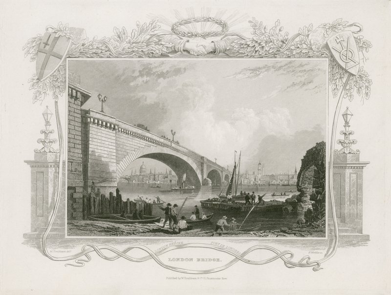 London Bridge af William Tombleson
