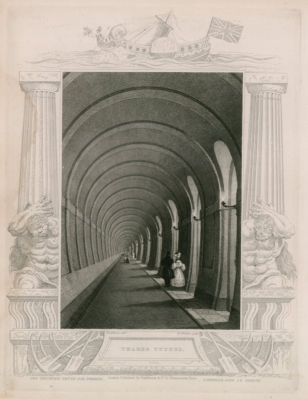 Thames Tunnel af William Tombleson