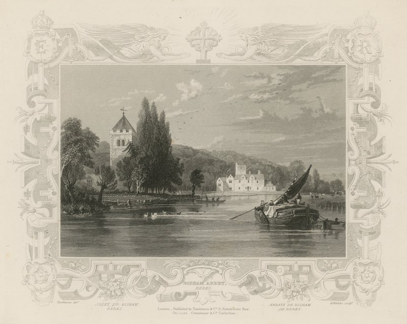 Udsigt over Themsen nær Bisham Abbey af William Tombleson