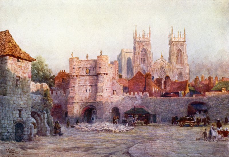 York, Botham Bar (Black Litho) af William Wiehe Collins