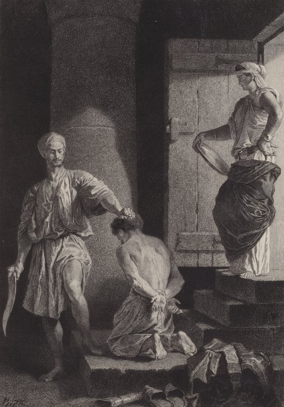 Johannes Døberens halshugning af after Albert Robida