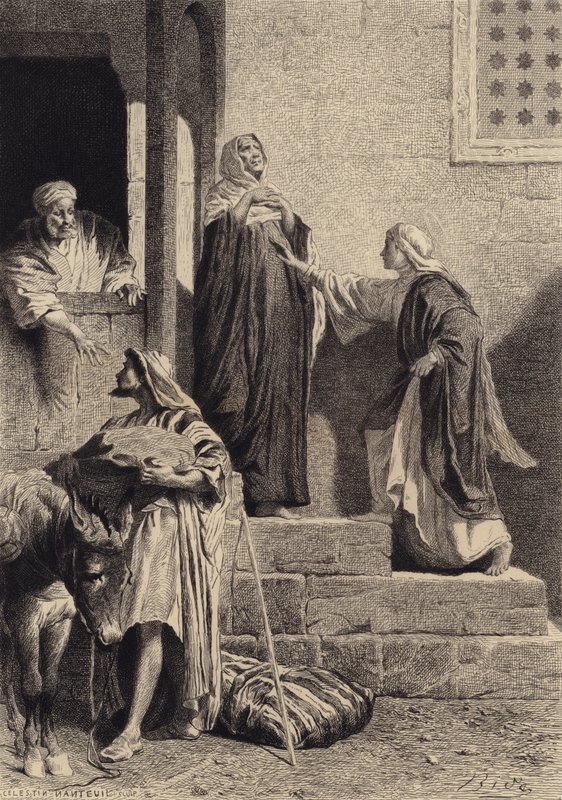 Mary og Elisabeth af after Albert Robida