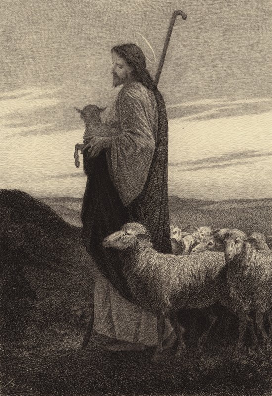 Den gode hyrde af after Albert Robida