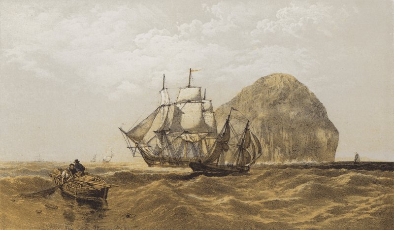 Ailsa Craig (chromolitho) af after C. Stanfield