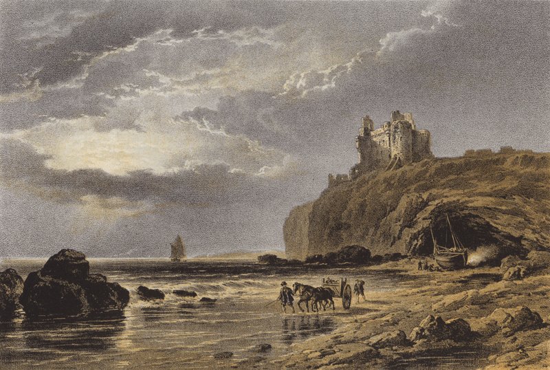 Tantallon Castle (chromolitho) af after C. Stanfield