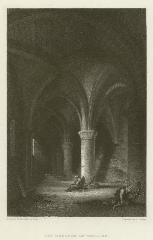Fangekælderen i Chillon af after C. Stanfield