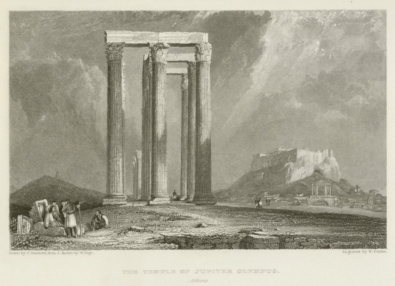 Jupiter Olympus-templet, Athen af after C. Stanfield