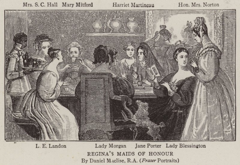 Reginas ærespiger af after Daniel Maclise