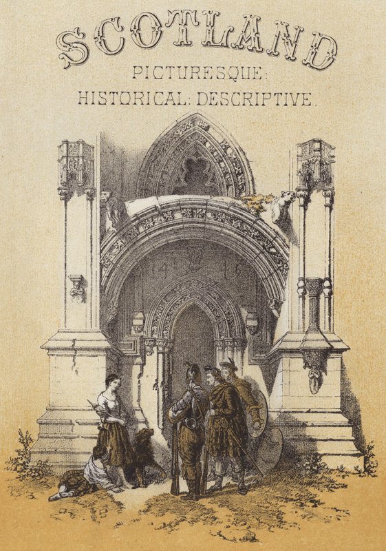Indgang til Roslin Chapel (chromolitho) af after David Roberts