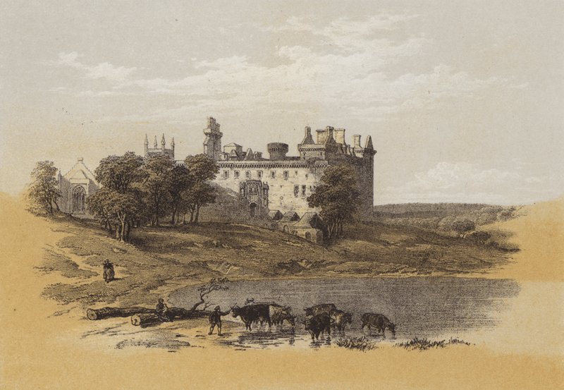 Linlithgow Palace (chromolitho) af after David Roberts