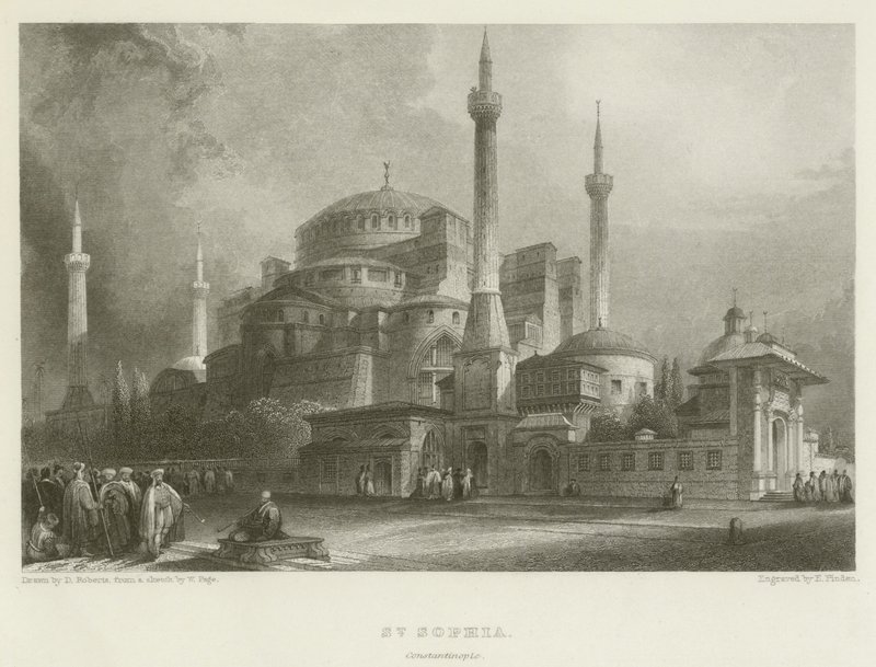 Sankt Sophia, Konstantinopel af after David Roberts