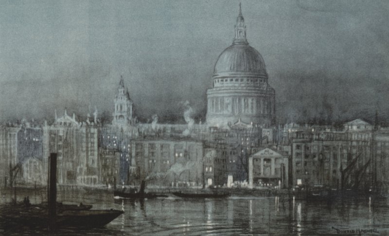 St Pauls fra floden af after Donald Maxwell
