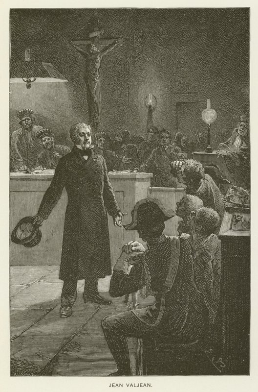 Jean Valjean af after Emile Antoine Bayard