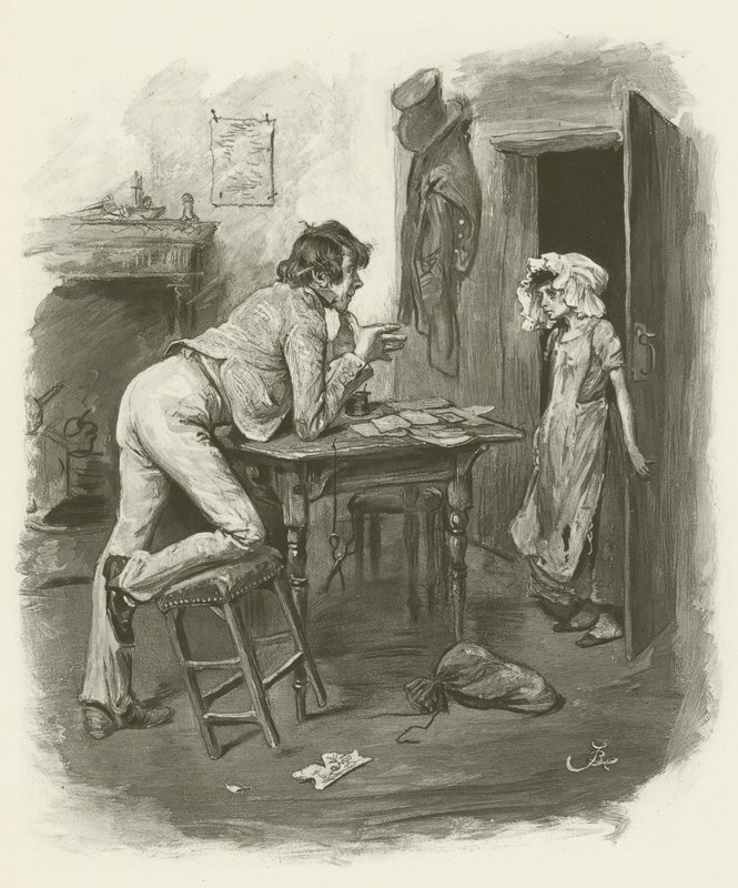 Dick Swiveler og marchionessen af after Frederick Barnard