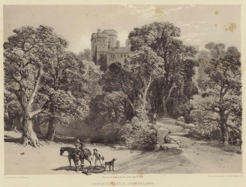 Naworth Castle, Cumberland af after George Cattermole