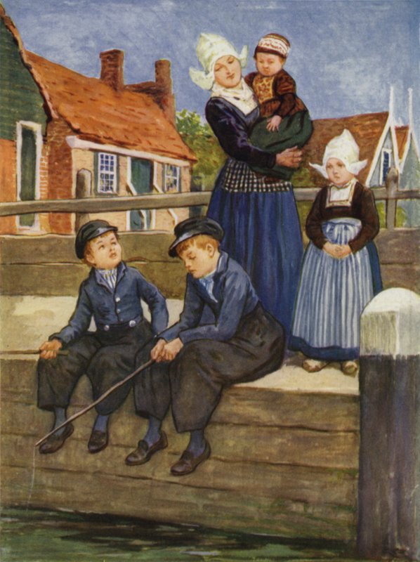 Ved en hollandsk kanal af after Gordon Frederick Browne