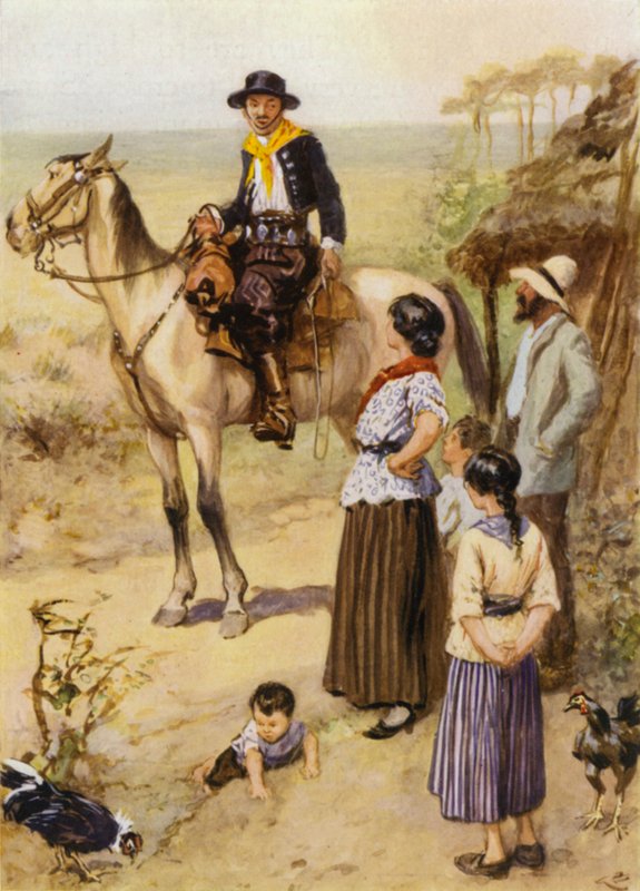 Folk i Sydamerika af after Gordon Frederick Browne
