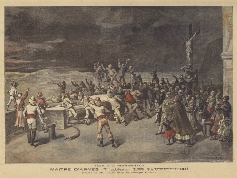 Scene fra Le Maitre dArmes af after Henri Meyer