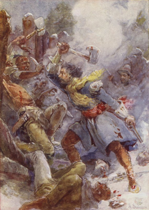 Forsvar af Long Sault af after Henry Sandham