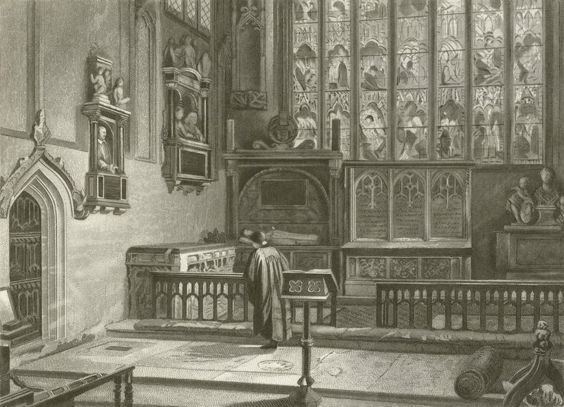 Shakespeares grav, Stratford kirke af Henry after Warren
