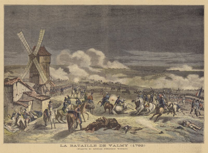 Slaget ved Valmy (1792) af after Horace Vernet