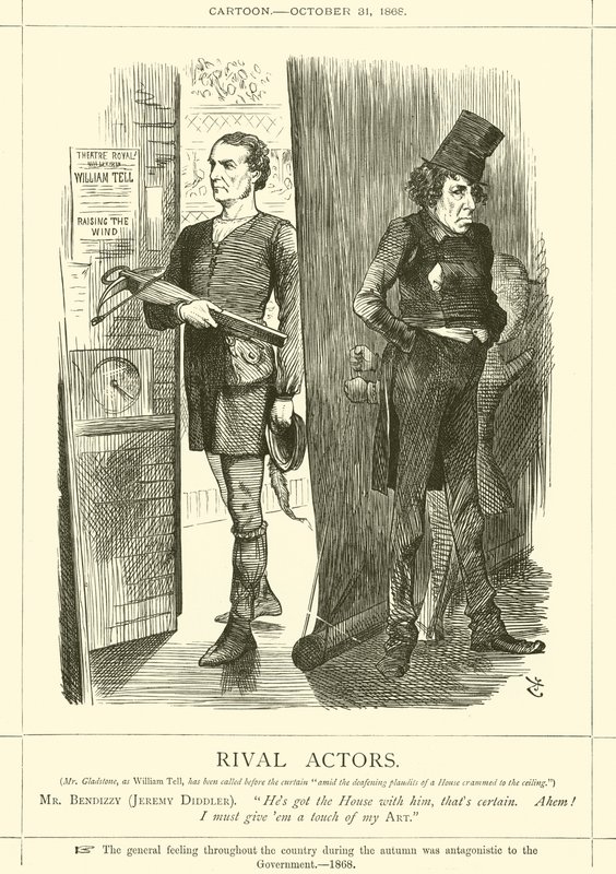 Rivalerende skuespillere af after John Tenniel
