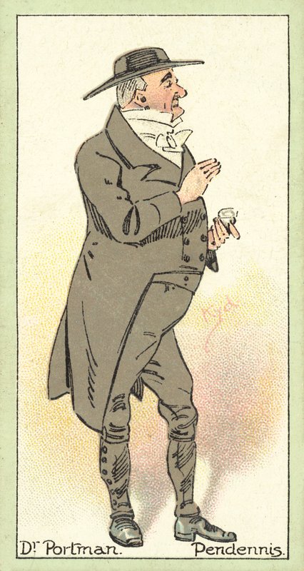 Dr. Portman, Pendennis (chromolitho) af after Joseph Clayton Clarke