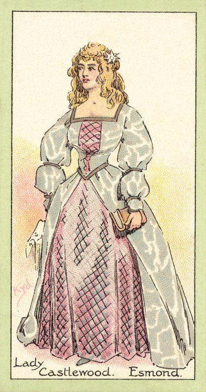 Lady Castlewood, Esmond (chromolitho) af after Joseph Clayton Clarke