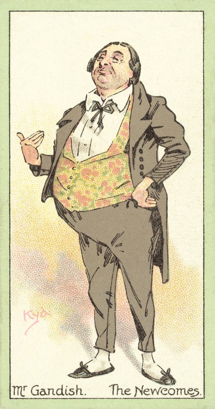 Mr Gandish, The Newcomes (chromolitho) af after Joseph Clayton Clarke