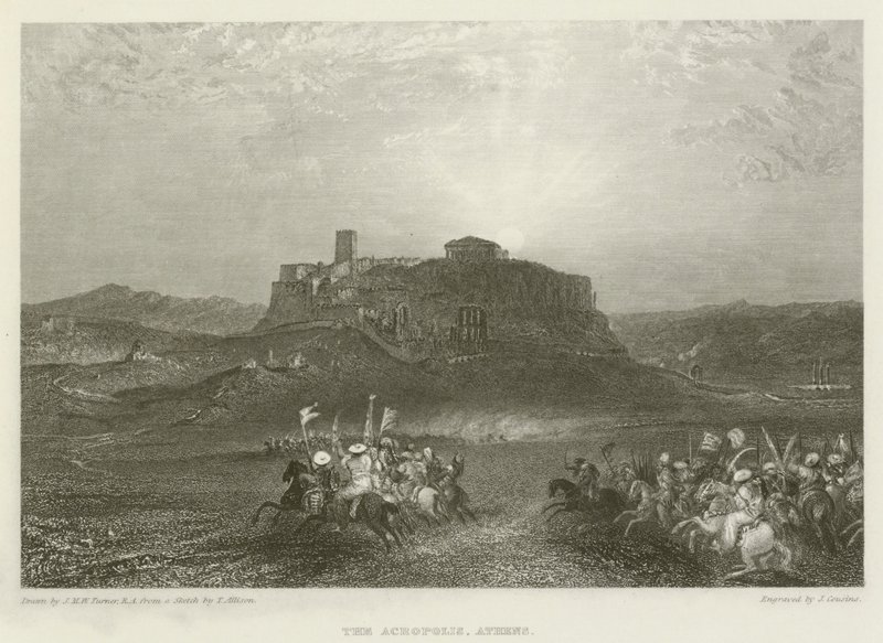 Akropolis, Athen af after Joseph Mallord William Turner