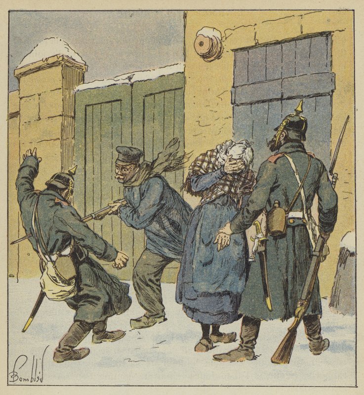 Brutaliteter prøjsere en Beaugency af after Louis Charles Bombled