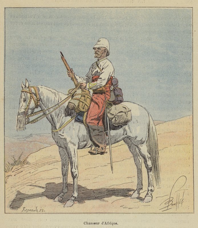 afrikansk jæger af after Louis Charles Bombled