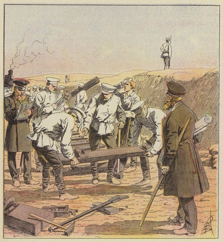 Konstruktion af det transsibiriske af after Louis Charles Bombled