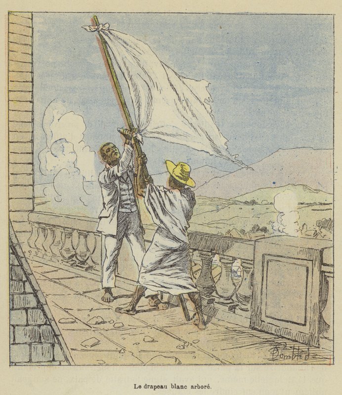 Det hvide flag praler af after Louis Charles Bombled