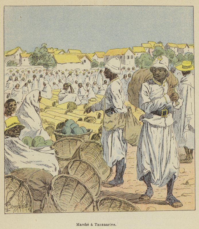 Marche i Tananarive af after Louis Charles Bombled