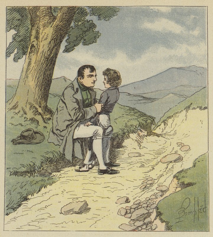 Napoleon og Tristan de Montholon af after Louis Charles Bombled
