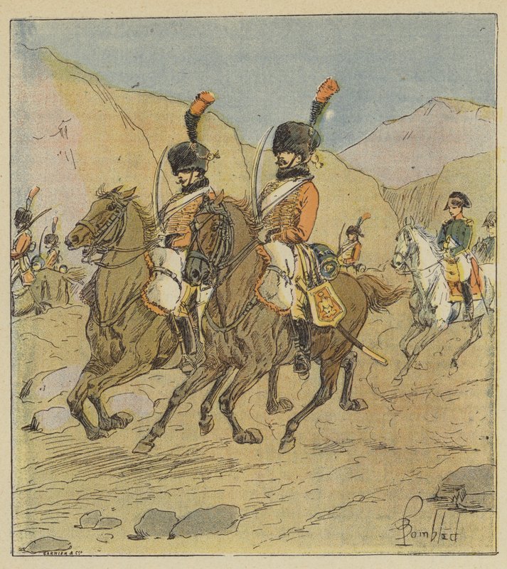 Napoleon forlader uventet Spanien af after Louis Charles Bombled