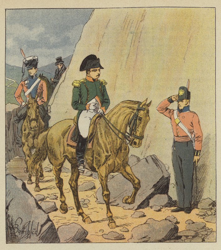 Promenade de Napoleon af after Louis Charles Bombled