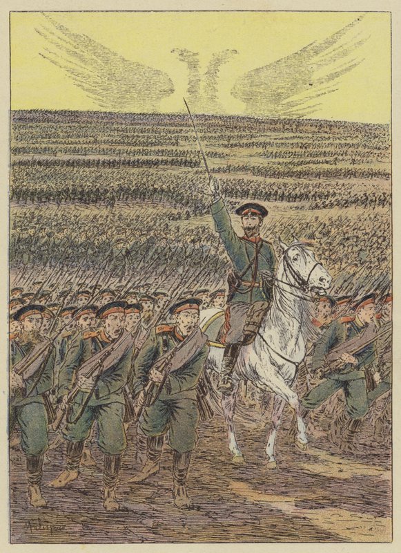 Den russiske hær af after Louis Charles Bombled
