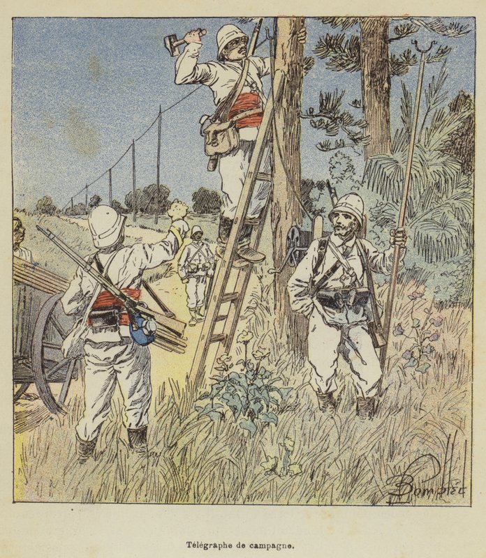 Felttelegraf af after Louis Charles Bombled