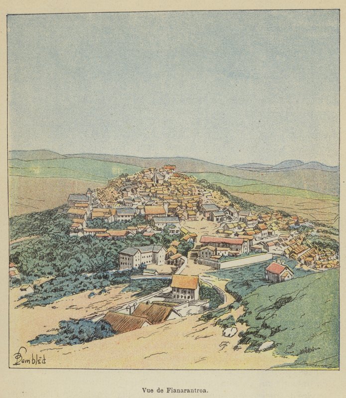 Udsigt over Fianarantroa af after Louis Charles Bombled