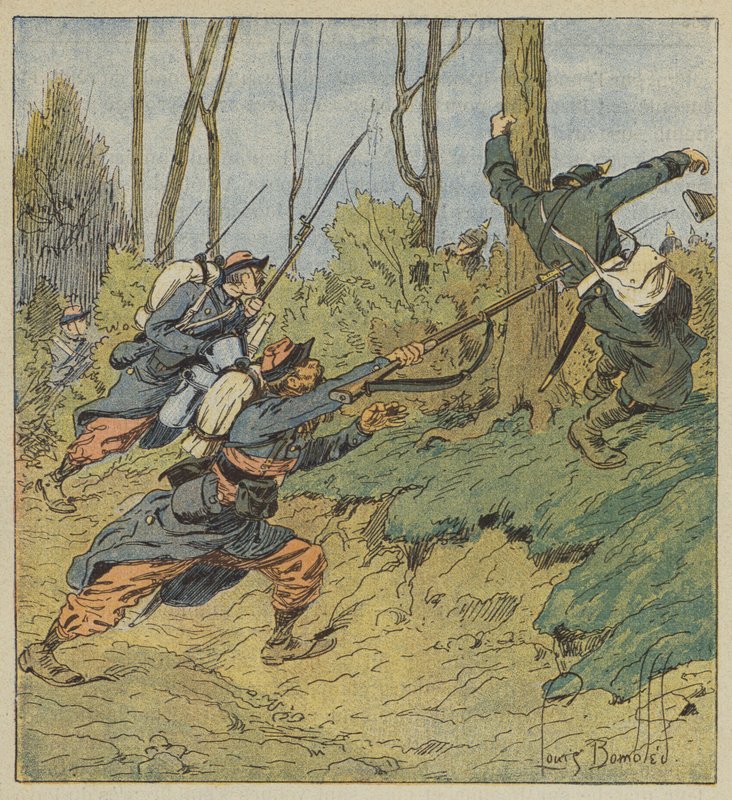 Zephyrs forfølger preusserne af after Louis Charles Bombled