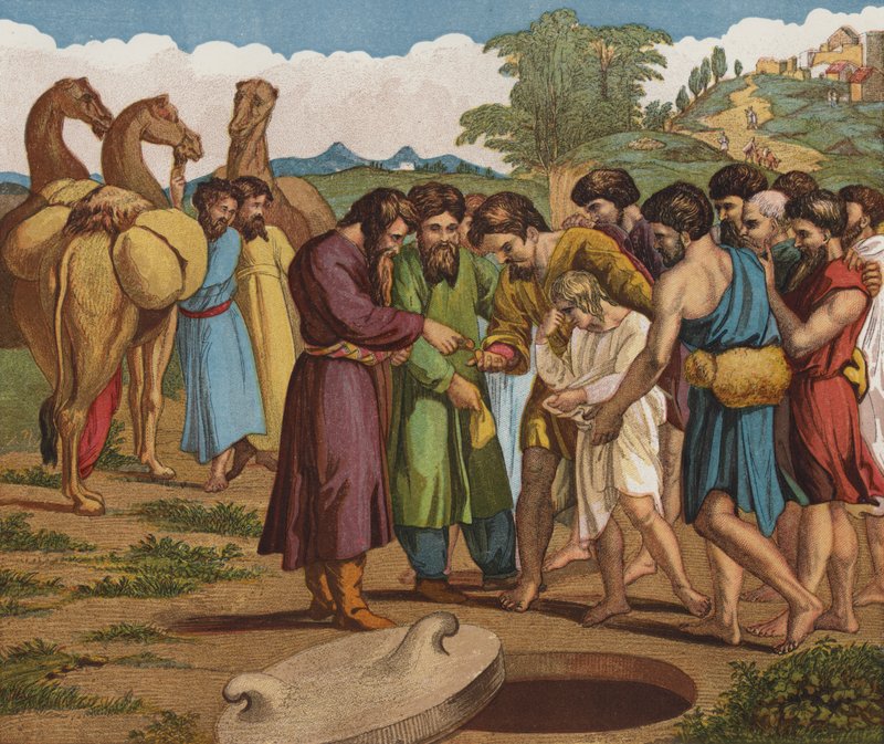 Joseph solgt af sine brødre af after Raphael